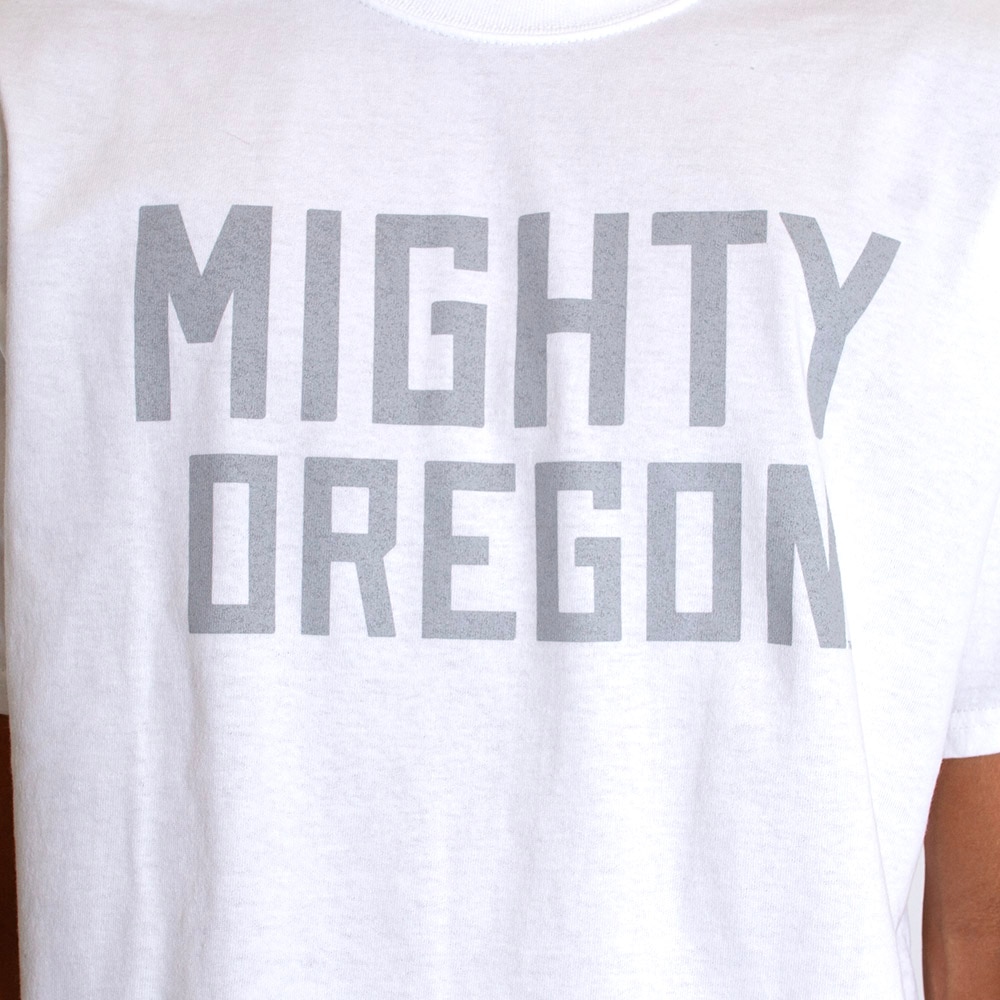 Mighty Oregon, McKenzie SewOn, White, Crew Neck, Men, Unisex, T-Shirt, 634370